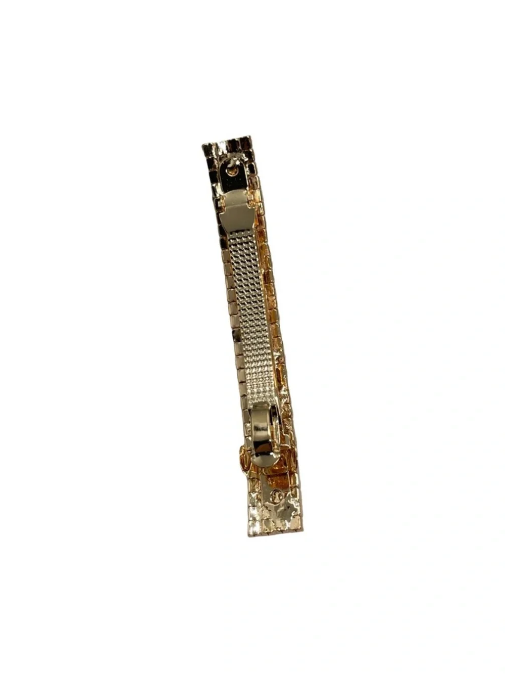 Crystal-Embellished Gold Tone Barrette Hair Clip:approx3.5 FINAL PRICE DROP